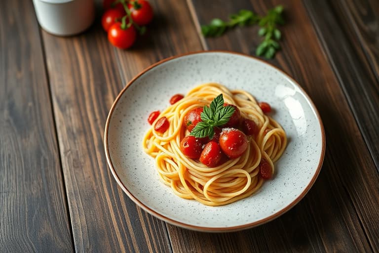 Kylling-, hvitløk- og soltørket tomatpasta