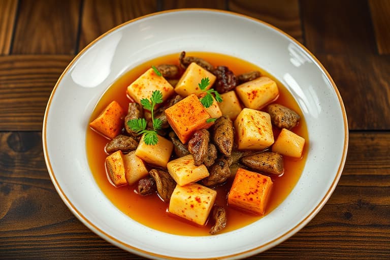 Restaurantkvalitets bakt potetsuppe