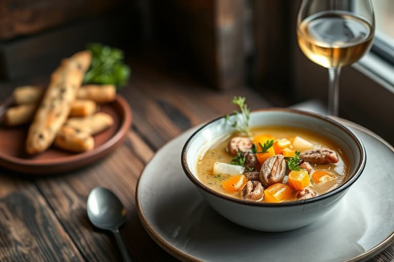 Rask og enkel kremet kamskjell-suppe