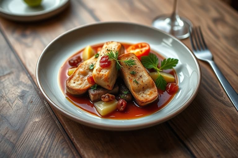 Krydret honning- og sennepsstekt svinekjøtt