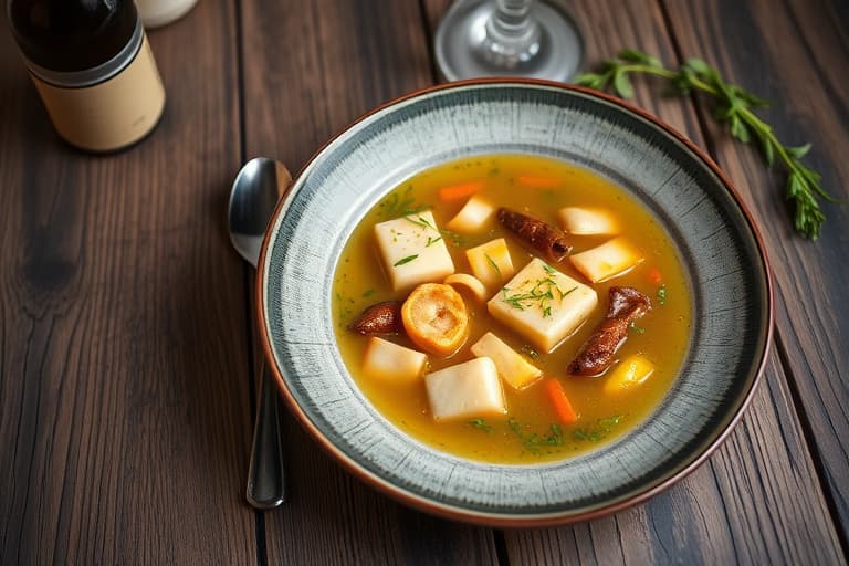 Søt russisk kål- og grønnsakssuppe