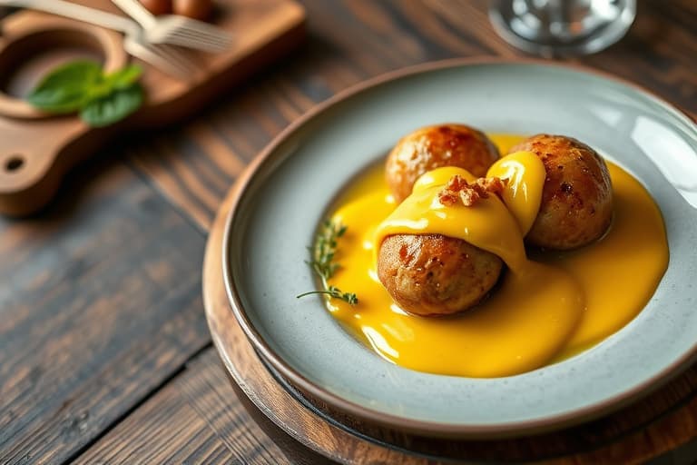 Kyllingkjøttboller med ost