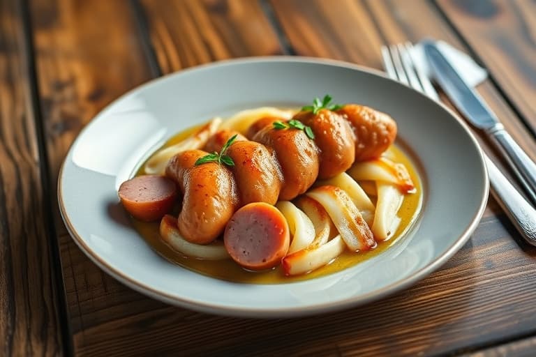 Islandsk kielbasa i en saktekoker