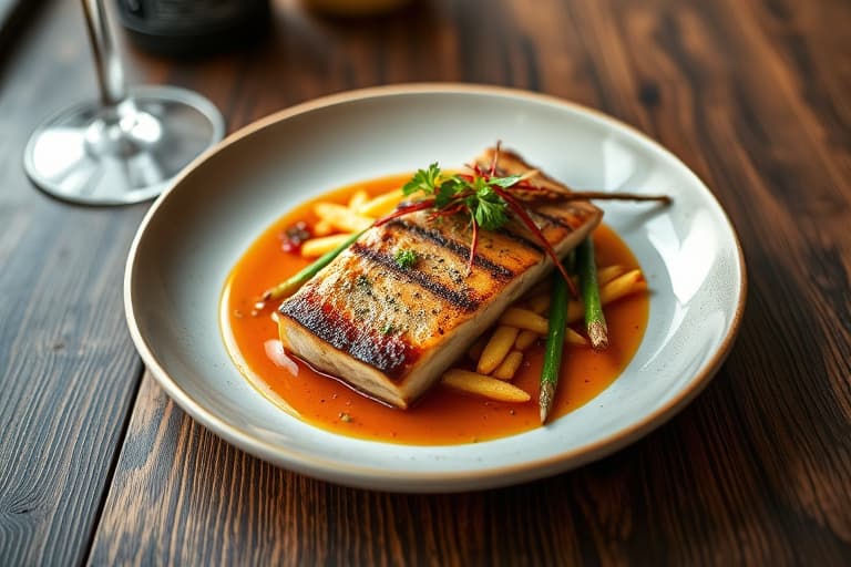 Stekt kylling med fersken