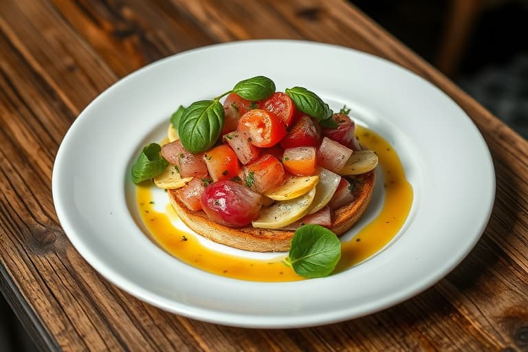 B.L.T.-salat med basilikummajonesdressing