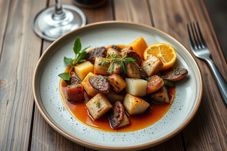 Krydret fersken-glassert svinekotelett