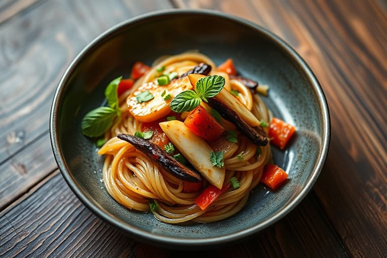 Thai kylling med basilikum stekt wok