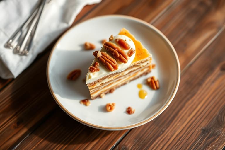 Pecan-sour cream-kake