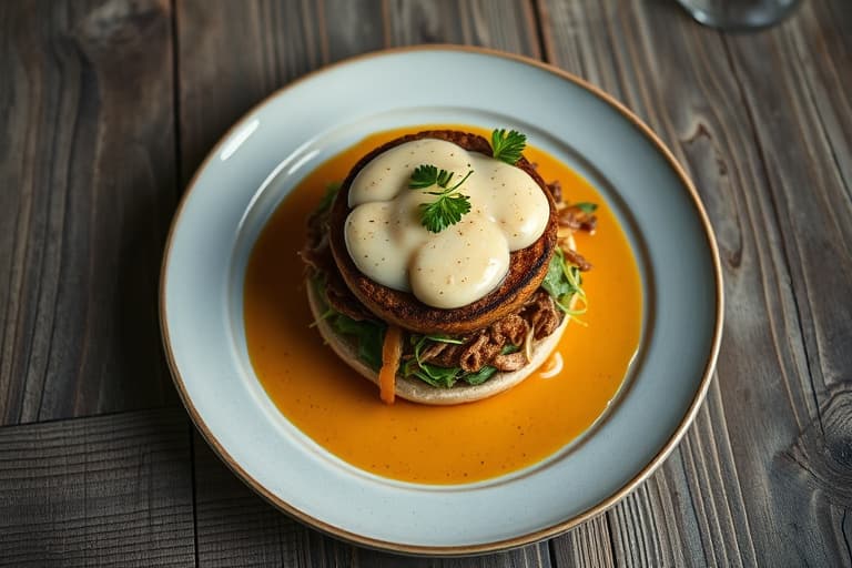 Sopp- og blåmuggost-kyllingburgere