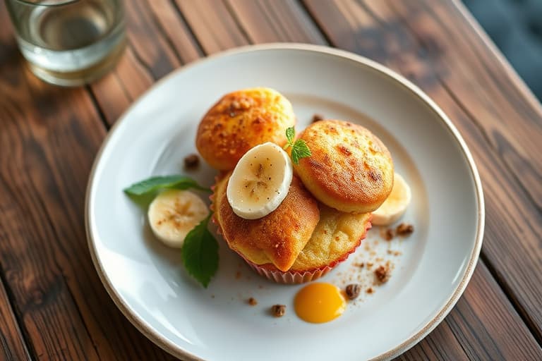 Bananmuffins med sprøhet