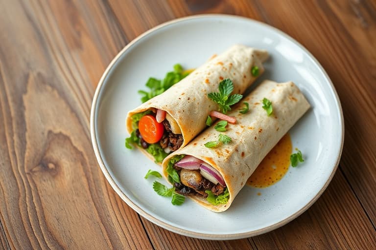 Enkle søte og krydrede kyllingwraps