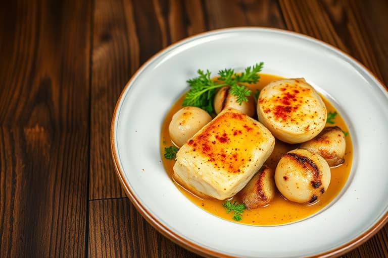 Svinekotletter og gratinerte poteter