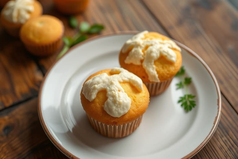 Jumbo Fluffy Valnøtt Eple Muffins