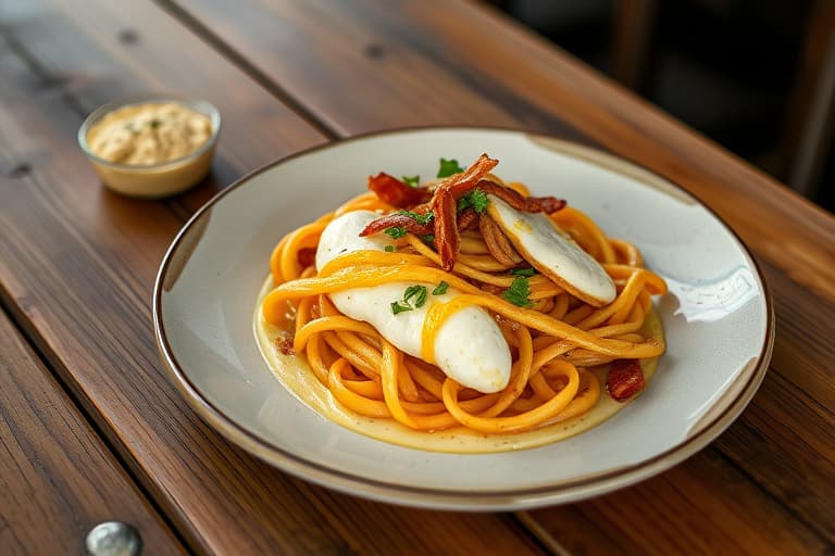 Bakt hjemmelaget makaroni og ost