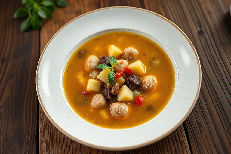 Alisons grytesuppe med grønnsaker og oksekjøtt