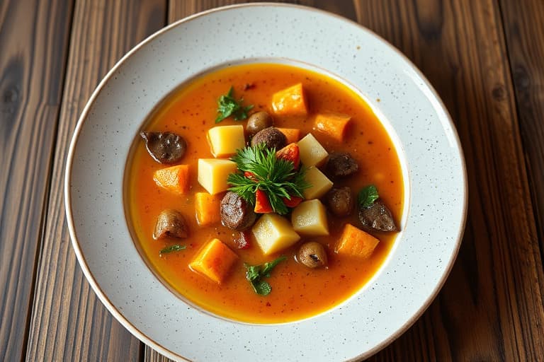 Kremet kyllingsuppe med villris