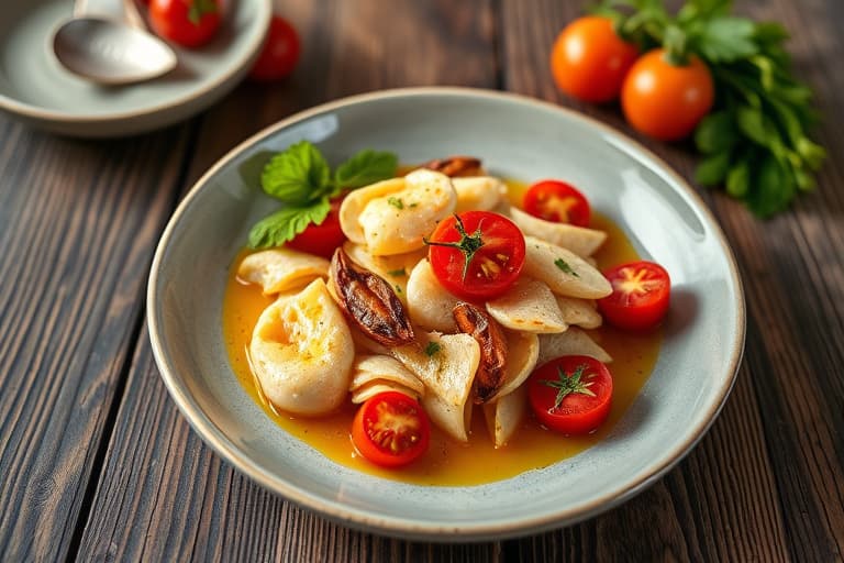 Spenat med kikerter og ferske tomater