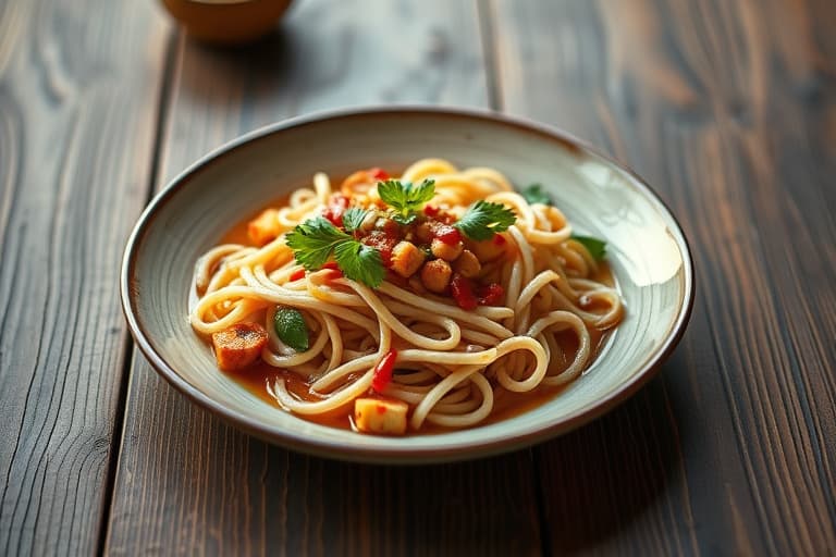 Langtidskokt thailandsk peanøttgris