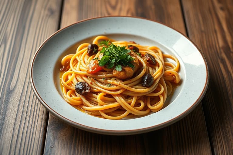 Kylling- og sløyfepasta med asiagokremsaus