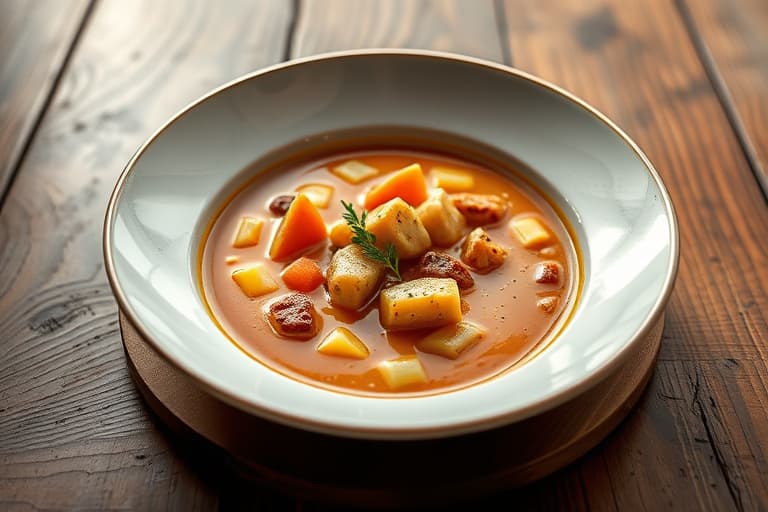 Krydret thailandsk kyllingsuppe