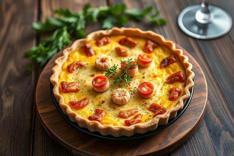 Krabbe og sveitsisk quiche