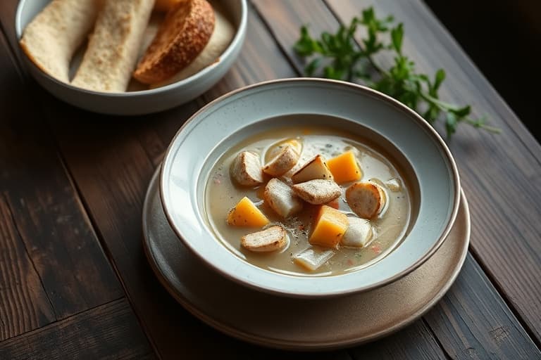 Kremet italiensk hvitbønnsuppe