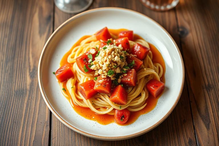 Fersk kirsebærgrøt med sprø topping