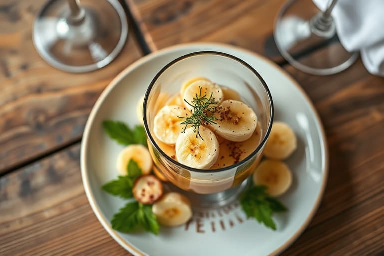 Banan- og nøttebrød bakt i et glass