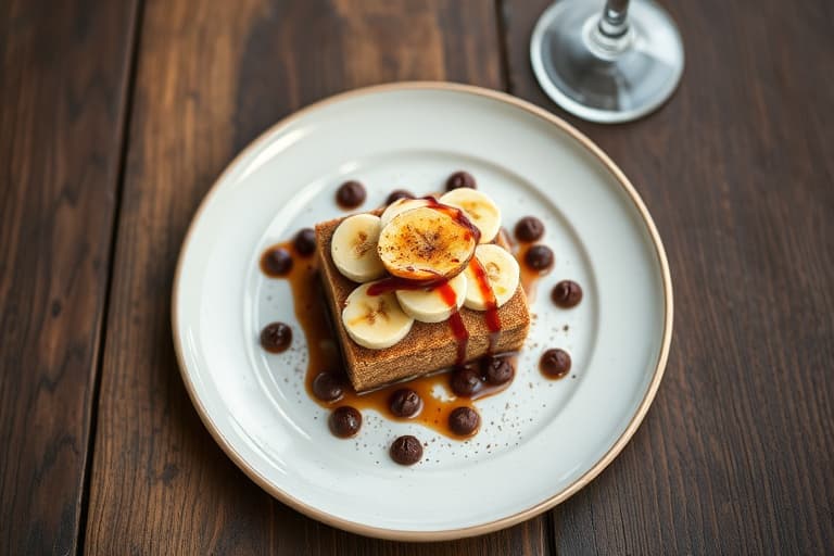 Banan- og sjokoladekjeksdessert