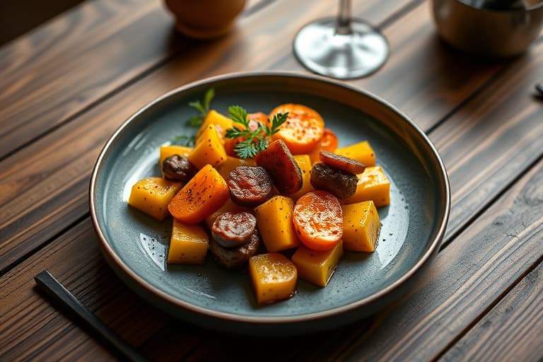 Stekt kylling og squash