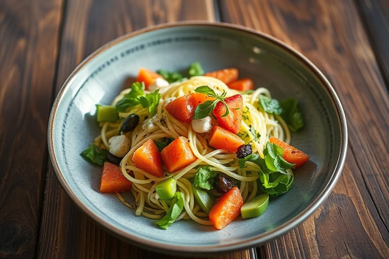 Grillet kyllingsalat med sesongens frukt