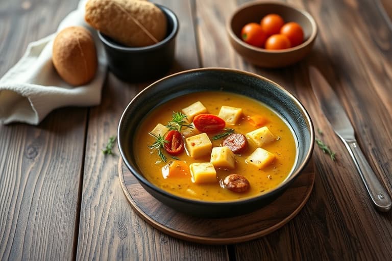 Mors italienske okse- og byggsuppe