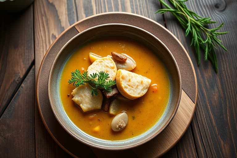 Krydret gresskarsuppe med smørkarve