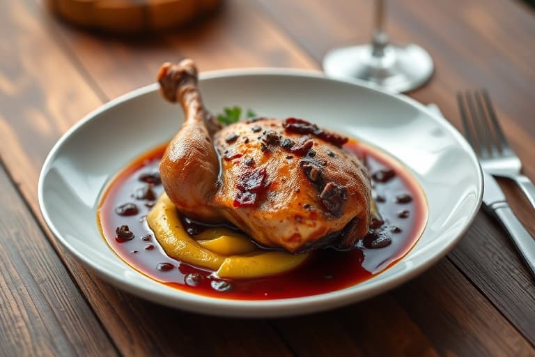 Coq au Vin på italiensk måte