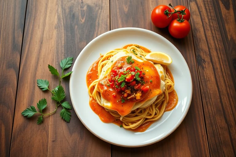 Tomat- og enchiladagrateng