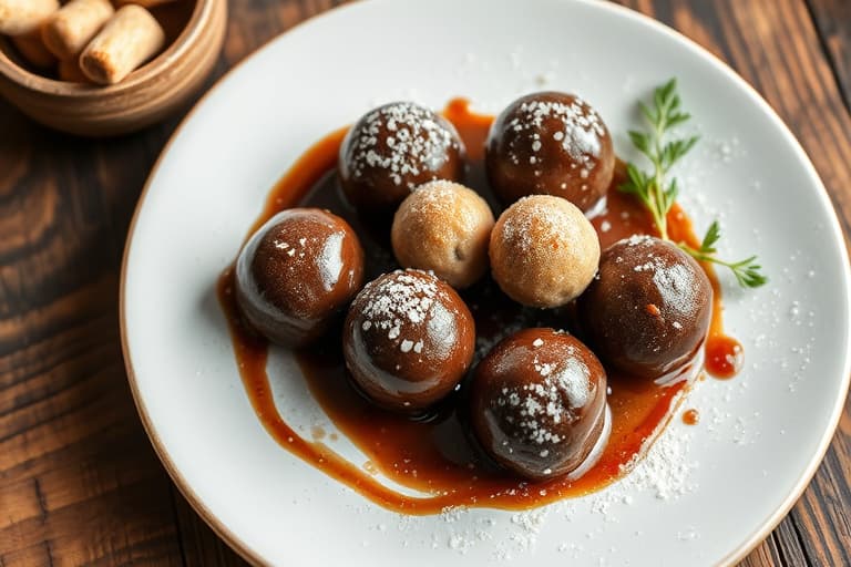 Frosne sjokoladebiter med kjeksdeigballer