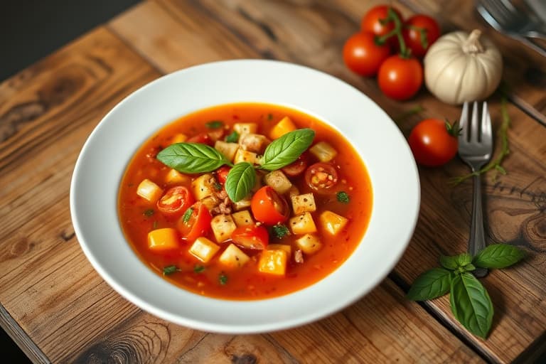 Rachels tomat- og basilikumssuppe