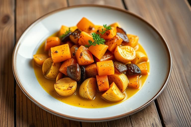 Karrisaus med squash