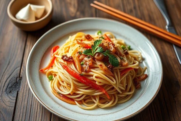 Orientalsk kald nudelsalat