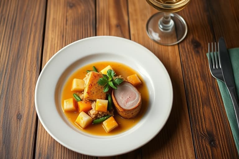 Langtidskokt Lancaster County svinekjøtt med surkål