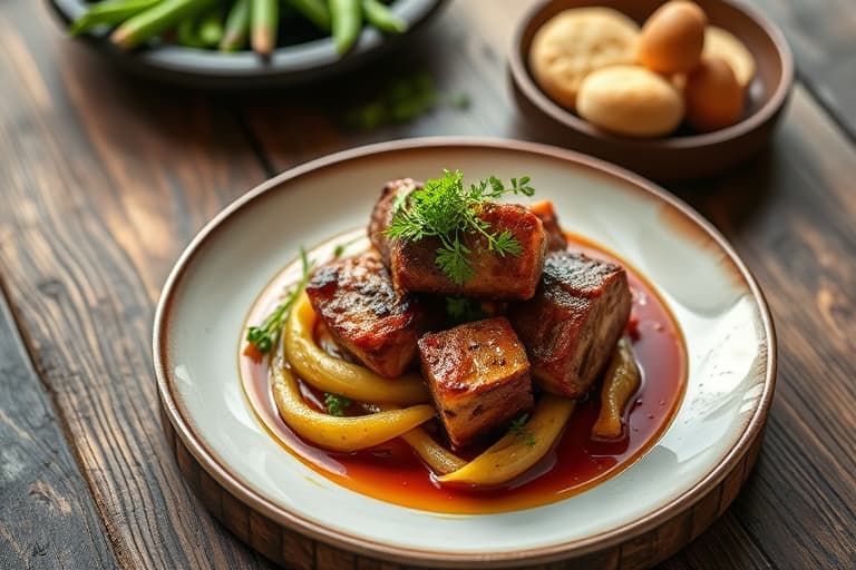 Enkle okseklubber av kort ribb