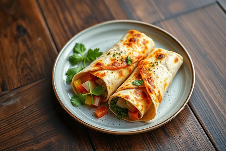 Grillet pizza-wraps