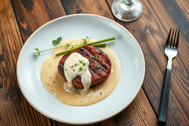 Grillet filet mignon med gorgonzolasaus