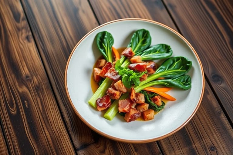 Bacon-aktig Bok Choy