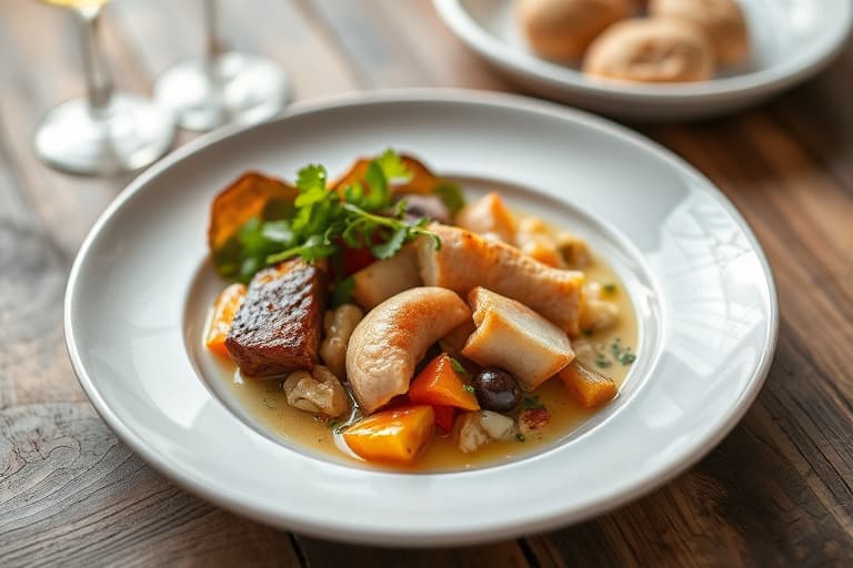 Langtidskokt havregrøt med frukt, nøtter og krydder