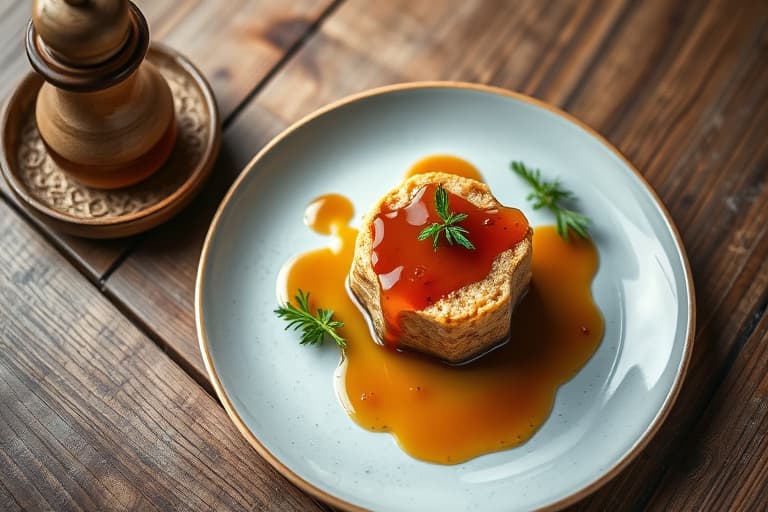 Fersk og saftig brødpudding med karamellsaus