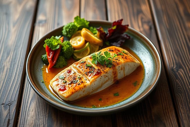 Honning- og soyamarinert tilapia