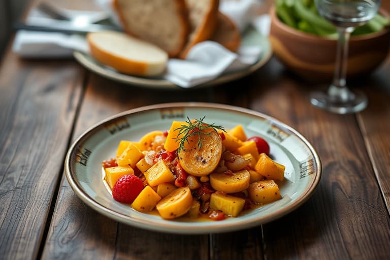 Fersk mais- og squashstuing