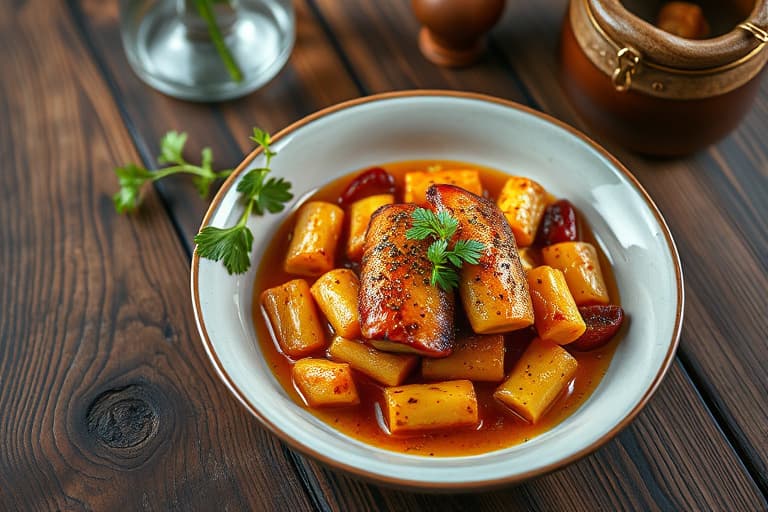 Lett kremet svinenakke