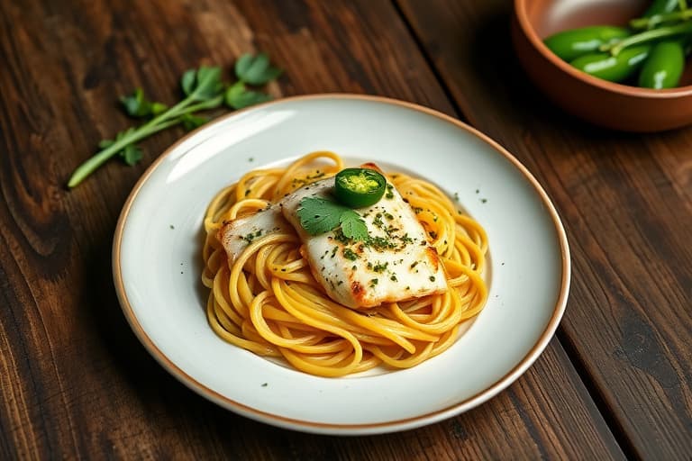 Jalapeñogarlic-tilapia-pasta